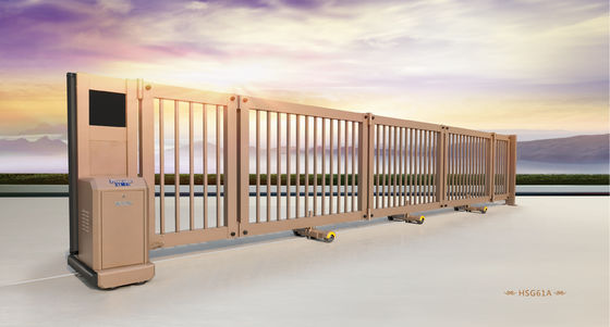 Cantilever τηλεσκοπική γλιστρώντας πύλη μετάλλων επιστρώματος σκονών με τον εναντίον της σύγκρουσης αισθητήρα IR