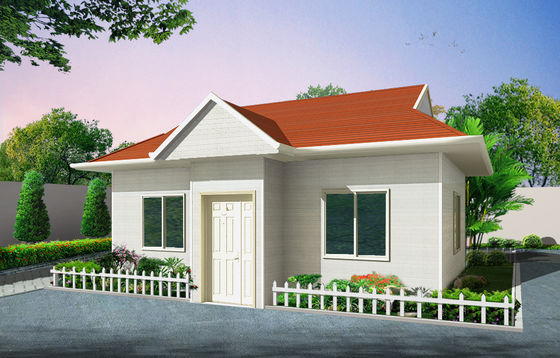 Γρήγορα με τρία υπνοδωμάτια Prefab μορφωματικά σπίτια παραλιών κατασκευής, ελαφριά βίλα χάλυβα